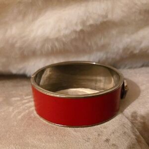 Coach Red Enamel Bangle